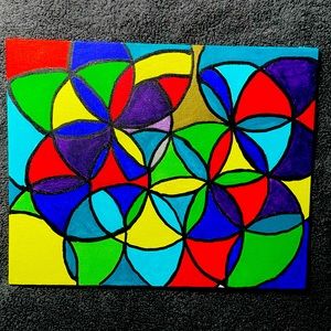 Acrylic painting on 8.5x11 canvas board